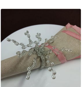 Ensemble de 4 ronds de serviette en perles aquarelles - Product Image 2