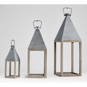 Farol de Piso Decorativo para Hogar y Patio, de Madera y Metal, Diseño de Lujo - Product Image 3