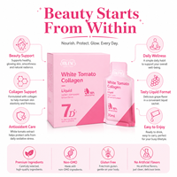OKTW Witte Tomaten Collageen Vloeibare Drank Druivensmaak Beauty Orale Vloeistof 7-Dagen Glow Skincare Draagbare Collageen Detox Natuurlijk