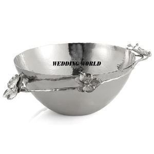 Metal Flower Design Chocolate <b>Bowl</b> Black And <b>Silver</b> Finished Sweet <b>Bowl</b> Customized Size Wholesale New Chocolate <b>Bowl</b> - Product Image 3