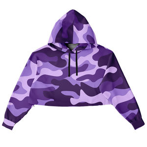 Sudaderas con capucha cortas fáciles de usar para mujer Respetuoso con el medio ambiente Sudaderas con capucha cortas de manga larga transpirables de talla grande con servicio OEM - Product Image 3