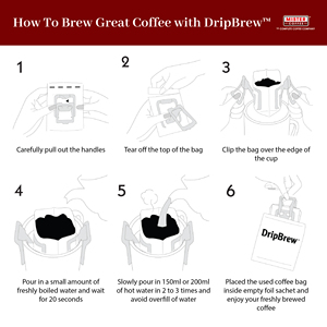 DripBrew Decaf Premium Blended Mellow Malaysian Iced Coffee Drinks Pack 5 Sachets 18-Month Shelf Life Room Temperature Storage - Product Image 6