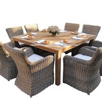 Meubles d'extérieur Chaises et table de jardin en teck et rotin