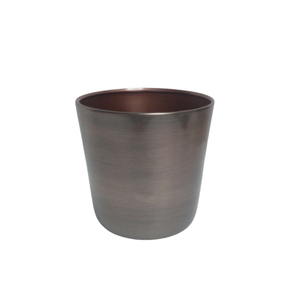 Maceta redonda de hierro decorativa única, cubos adhesivos esmaltados para decoración del hogar y la sala de estar hechos a mano - Product Image 5