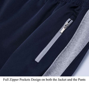 Conjunto Deportivo de Forro Polar con Cremallera y Logotipo Personalizado de Alta Calidad, Talla Grande, Transpirable, para Entrenamiento Deportivo, Ropa Casual para Correr en Invierno - Product Image 4