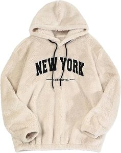 Sweat à capuche uni ample à col ras du cou pour homme, tendance, avec manches longues en laine fine - Product Image 4