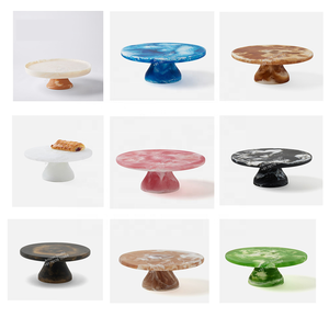 Support à gâteau en résine acrylique transparente personnalisé de haute qualité et support à gâteau en bois et en métal, support à gâteau en résine - Product Image 3