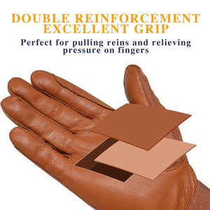 Gants d'équitation professionnels en cuir personnalisables Gants d'hiver légers et respirants en vente - Product Image 3