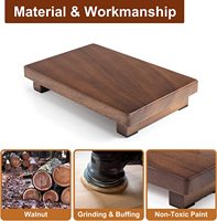 Piédestal en bois écologique Riser Home Office Kitchen Wood Footed Stand Porte-savon Support pour plantes Idée cadeau élégante