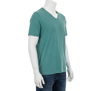 เสื้อยืดคอกลมผ้าใยไผ่ผ้าคอตตอนเป็นมิตรกับสิ่งแวดล้อมผ้านุ่มระบายอากาศสวมใส่สบายสวมใส่ได้ทุกวันเสื้อผ้าลำลอง - Product Image 4