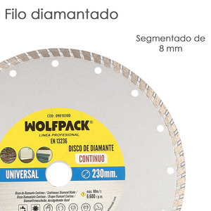 Disco diamantato da 230 mm. Lavoro Continuo Generale - Product Image 3