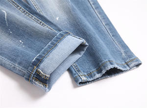 ชุดวอร์มกันลมสำหรับผู้ชายเสื้อผ้าฝ้าย100% สีน้ำเงินลายดอกไม้ประดับด้วยหินลายเสือดาว - Product Image 6