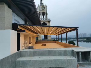 Motori motorizzati automatici Full Cassette elettrico retrattile Led esterno in alluminio parasole Patio tenda da sole - Product Image 6