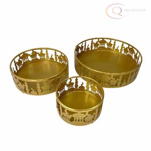 Bandeja Decorativa de Acero Inoxidable Hecha a Mano con Diseño Artístico para Ramadán |   Temas de Colores Personalizables para Decoración del Hogar y Estilismo de Mesa - Product Image 2