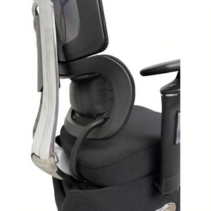 Chaise de bureau exécutive contemporaine en maille chromée avec inclinaison complète, chargement USB et hauteur réglable - Product Image 1