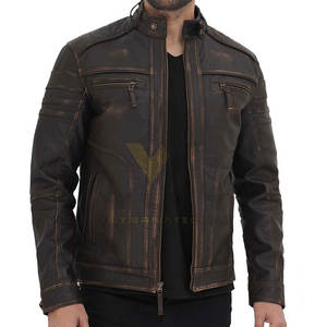 Veste en cuir pour homme de haute qualité, dernière qualité supérieure, couleurs personnalisées, col à capuche, prix de gros - Product Image 4