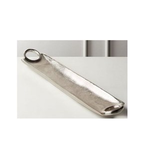 Best Seller Wedding Decoration <b>Set</b> of Two Serving Tray Premium Design Gold <b>Colour</b> Household Handcrafted Table Ware - Product Image 6