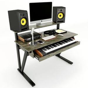 StudioDesk SD68003 (120x60x94cm) Contemporary Design with Guitar Drawer and Rubber Wood - Product Image 1