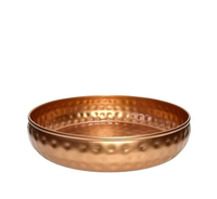Pédicure en cuivre Pied Bol Seau de lavage Bassin de bain et avec poignées Personnalise 17X17 Taille Cuivre Manucure Bol