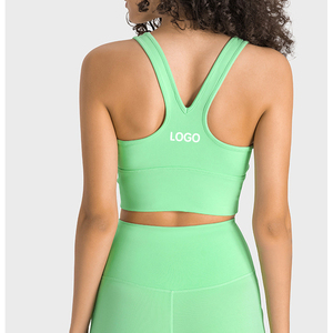 สปอร์ตบราของผู้หญิงยกทรงไร้รอยต่อระบายอากาศได้ดีมาใหม่สำหรับโยคะวิ่งป้ายทอโลโก้ด้านหน้าแบบเซ็กซี่ - Product Image 2