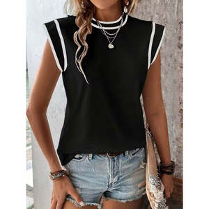 Blusa de Viscosa de Manga Corta y Cuello Redondo para Mujer de Jane, Corte Regular Informal, Top Básico para Uso Diario, Suave y Transpirable - Product Image 4