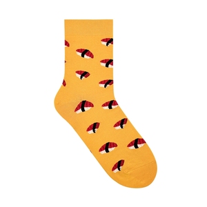 JZVINA Usine Hommes Femmes Chaussettes Crew Logo Jacquard Personnalisé Conception Alimentaire Drôle Respirant Vente en Gros Tenue Décontractée - Product Image 2