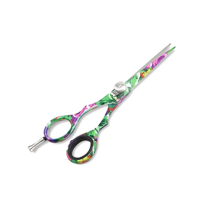 Tijeras de pelo de corte súper elegantes personalizadas, herramienta de corte de pelo de peluquero recubierta de papel de acero inoxidable, reposapiés cómodo y duradero afilado - Product Image 4