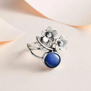 Bague artisanale en argent sterling sertie de lapis-lazuli naturel, idéale pour les mariages et le quotidien – Cadeau promotionnel - Product Image 3