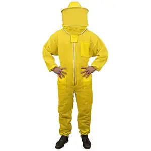 Pakistan tedarikçisi güvenlik arı tutma takım fabrika fiyat saf pamuk arı tutma takım elbise/arıcı giyim