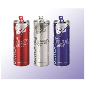 Vente en gros de Red Bull édition spéciale 250 ml, boisson énergisante rouge, bleue, argentée, jaune, pack de 12, boisson pétillante pour un usage quotidien - Product Image 1