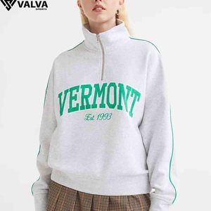 Pull en molleton surdimensionné automne-hiver pour femmes Vêtements d'extérieur décontractés Imprimer Technique lavée Personnalisée selon votre marque. - Product Image 1