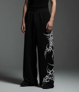 Pantalon à la mode, impression d'écran personnalisée, broderie de logo OEM, pantalon streetwear, pantalon ample droit, taille plus, pantalon ample pour homme - Product Image 2