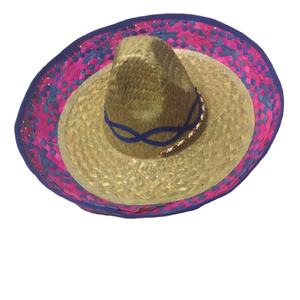 Chapeau de paille à large bord imprimé de personnages, style mexicain, pour les fêtes en plein air, la pêche et les voyages - Product Image 2
