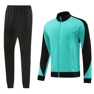 Venta al por mayor de fábrica conjunto de entrenamiento personalizado equipo de fútbol chándal 100% algodón polar de alta calidad hombres fútbol chaqueta uniformes - Product Image 4