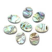 Cabochons en nacre d'ormeau, représentant une partie de l'océan, 1 pièce, forme ovale