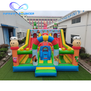 Thương mại ngoài trời PVC Inflatable funcity nhảy lâu đài nhà bị trả lại với trượt Inflatable <span class=keywords><strong>bouncy</strong></span> Combo cho trẻ em - Product Image 3