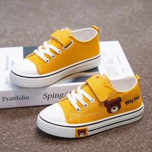 أحذية رياضية قماشية على شكل دب للأولاد والبنات أحذية للطلاب من الفيلكرو الأبيض أحذية مطاطية/إيفا سهلة الارتداد للصيف أحذية للأطفال - Product Image 2