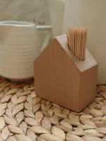 Boîte de rangement pour cure-dents en bois massif naturel de haute qualité, écologique, faite à la main, tendance, pour la maison, la cuisine et la salle à manger
