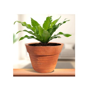 Pots de plantes en terre cuite faits à la main plateau pour jardin/intérieur décor à la maison motif carré fleur/jardin plantes jardinière Pot - Product Image 3