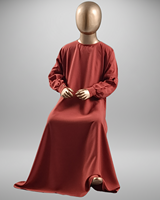 Abaya pour enfants, grande taille, pour bébés filles, style modeste islamique, longueur au sol, coupe ample, en polyester respirant et à séchage rapide, pour mariage et fête