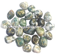 Fournisseurs 25pcs cristal naturel Rune Wicca énergie pierres Reiki dégringolé gravé lettrage cristal Rune Set