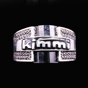 Anillo Hip Hop con Moissanita DEF de 0.5 Quilates, Engaste de Puntas, Plata, Unisex - Product Image 1