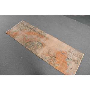 Turkish <b>Rug</b>, <b>Runner</b> 2.5x7.4 ft <b>Rug</b>, Orange Striped <b>Rug</b> - Product Image 2