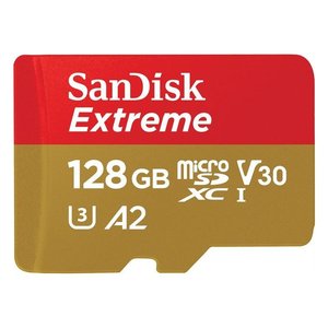 Tarjeta MicroSDXC UHS-I V30 U3 C10 4K TF SanDisk Extreme de 128 GB para Cámara, DVR y Teléfono - Product Image 1