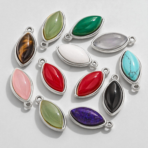 Pendentif en argent sterling 925 avec agate grise marquise, fait à la main, cabochon, pierre précieuse, charme, composant de bijoux en argent fin, fabrication de bijoux - Product Image 4