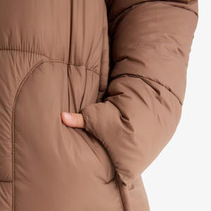 แจ็กเก็ตมีฮู้ดยาวผ้าโพลีเอสเตอร์มีฮู้ดคอตั้ง/มีกระเป๋าข้างแบบรูดซิปเหมาะสำหรับหน้าหนาวและ2026แบบปรับได้ - Product Image 3