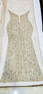 Tela bordada elegante con panel de red delantero y trasero Panel de tela de red bordada con técnicas tejidas - Product Image 2