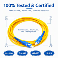 Câble de raccordement en fibre optique Simplex, Cordon de brassage fibre optique monomode et multimode, Connecteur SC LC pour transmission réseau FTTH