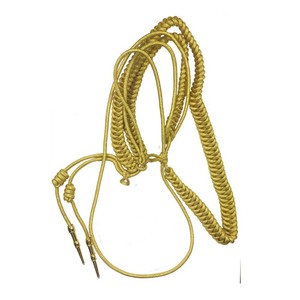 High Quality Grey <b>Mylar</b> Thread Braided Dress Cord Customized Shoulder epaulets Aiguillettes Uniform Twisted Tassel for Curtains - Product Image 2