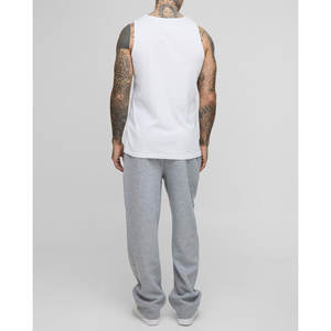 Pantalones de chándal de forro polar de algodón pesado para hombre con cordón Joggers holgados al por mayor - Product Image 5